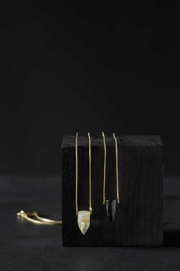 STUDIO LOMA - BULLET necklace Black onyx