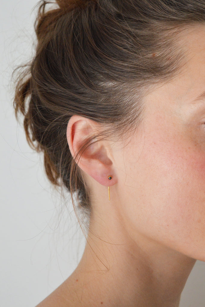STUDIO LOMA - ELLIE earring with raw diamond