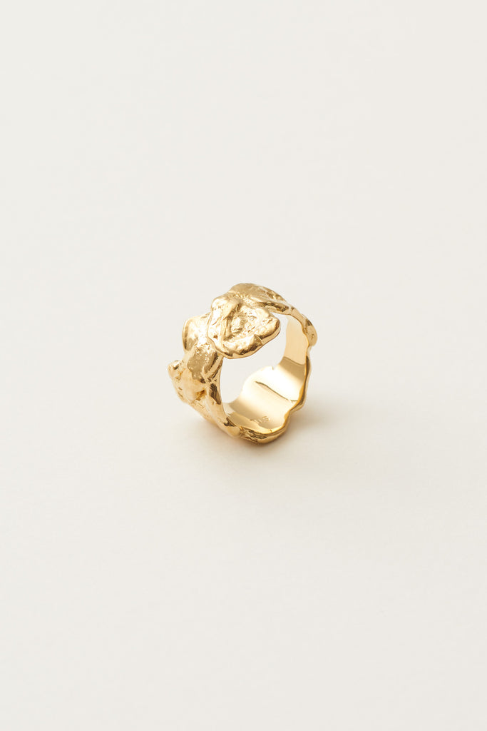 STUDIO LOMA - AQUA ring, gold