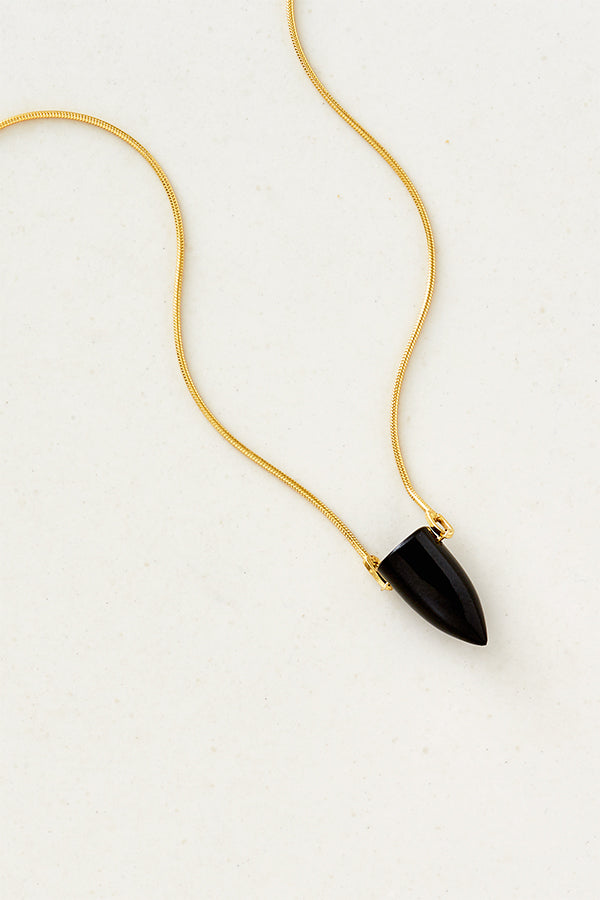 STUDIO LOMA - BULLET necklace Black onyx