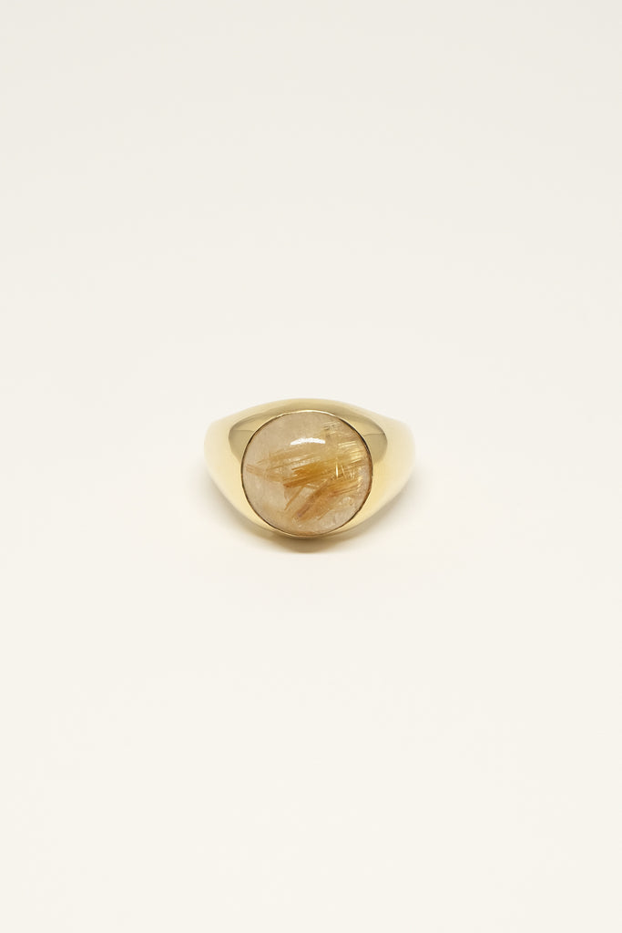 STUDIO LOMA - AISHA ring, with Golden Rutile Quartz