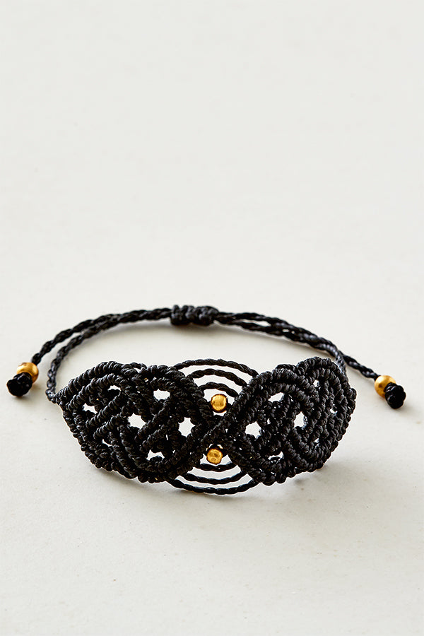 STUDIO LOMA - macramé bracelet black